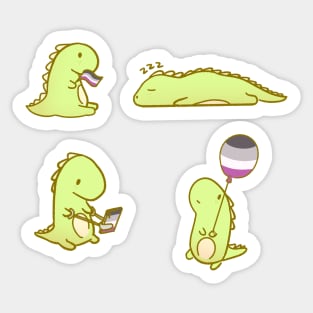 Ace Pride Dinosaur Sticker Sticker